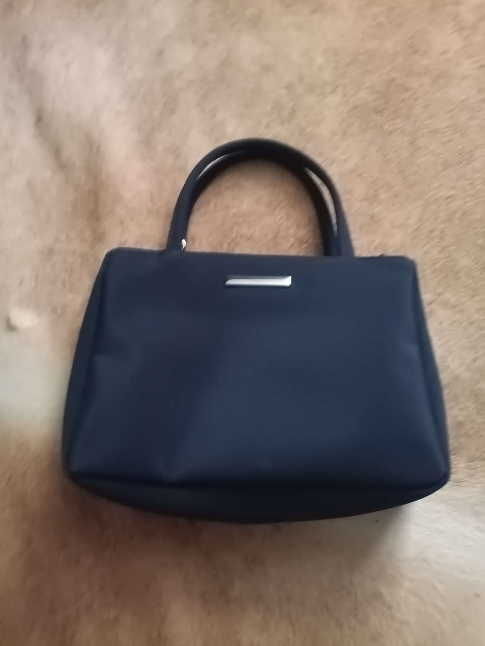 Amanda Smith Navy Structured Top-Handle Tote
